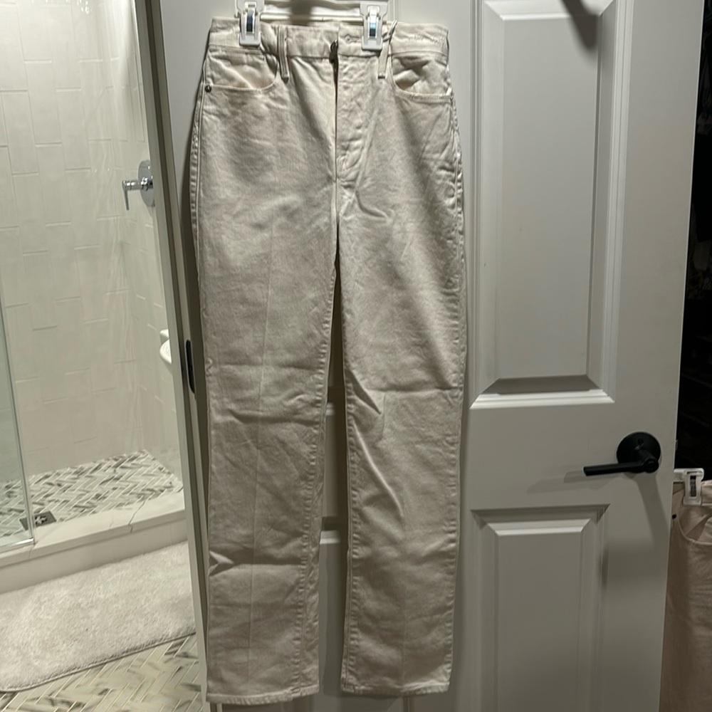Frame high rise straight jeans